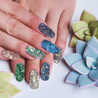  2 Boxes Nagelzubehör Nägel Deko Nagelkunstfolie Maniküre Dekoration
