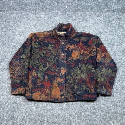 Vintage County Clothing Co Equestrian Fox Hunt Fleece Jacket Mens Made in Canada - Image 1 of 4