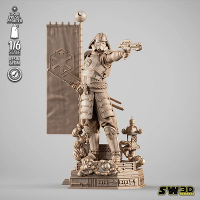 3D gedruckter 16K LÜFTER MADE SW3D Stormtrooper Samurai 350mm ca.