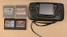 Sega Game Gear Handheld Console - Faulty Spares Repairs Only + 4 games