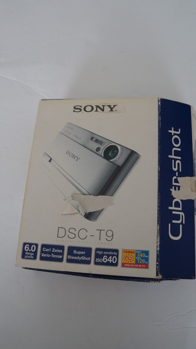 Sony Cyber-shot DSC-T9 6.0MP Digital Camera - Silver for sale