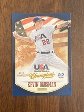 KEVIN GAUSMAN - 2013 PANINI USA BASEBALL CHAMPIONS - TEAM USA - ROOKIE CARD #81. rookie card picture