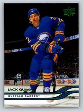 2025-26 UD Series 2 Holiday Green Foil Jack Quinn Buffalo Sabres #266