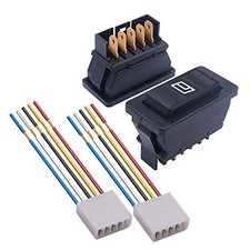 2Pcs 5 Pin Car Window Switch 12V 20A Control Power Window Lift With wire