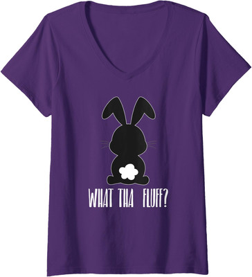 Happy Easter Bunny Egg Hunt Funny Rabbit celebration Ladies' V-Neck Tshirt