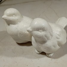 Vintage Ceramic White Bird Lot of Two 