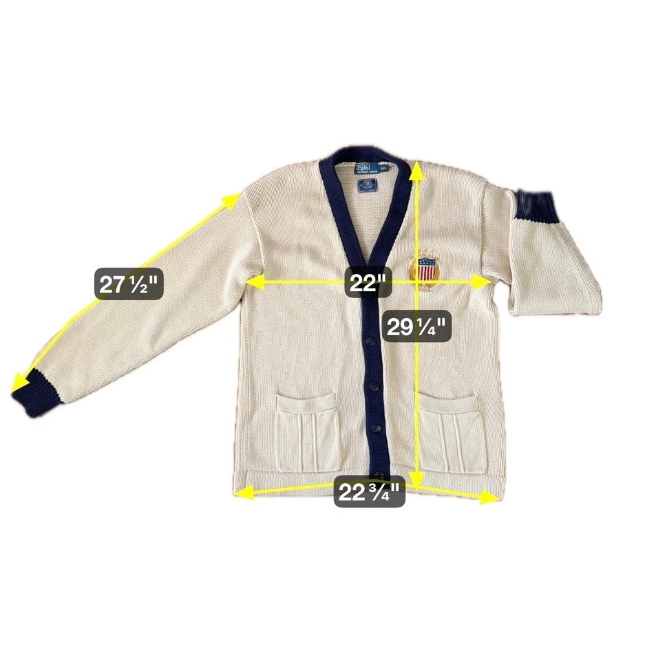 Polo Ralph Lauren 2012 официальный Лондон Олимпийский спортсмен кардиган XXL свитер  - Изображение 4 из 4