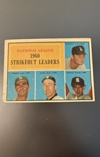 1961 Topps - League Leaders Sandy Koufax, Don Drysdale, Sam Jones #49