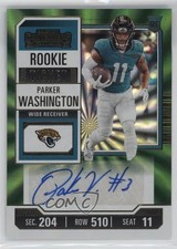 2023 Panini Contenders Rookie Opening Kickoff Ticket Parker Washington Auto 0h28