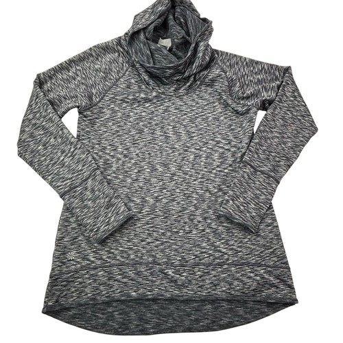 Athleta Women's L Large Space Dye Heathered Pullover Tunic Sweatshirt Cowl Neck - Picture 17 of 22