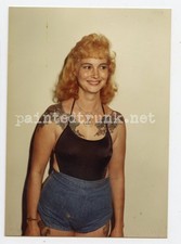 original vintage 1980s uk british tattooed woman ossie jobson tattoo photo 3.5x5