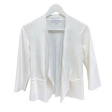 GERARD DAREL Paris Janel Size S White Open Front 3/4 Sleeve Cardigan Sweater