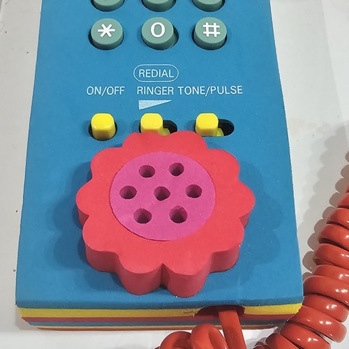 Telefono fisso vintage 1993 Avon Talking Pretty schiuma morbida fiore hippy - Foto 17 di 21