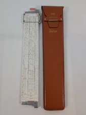 Vintage Keuffel & Esser K&E Deci Lon 10 Slide Rule 68 1100 w/ Leather Case USA