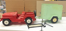 LOT Johnny West Jeep and Horse Trailer Mobile Ranch Set Marx 21"  PARTS READ