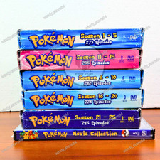 POKEMON SERIES DVD USA English Version Season 1 - 25  21 Movies All Region-DHL