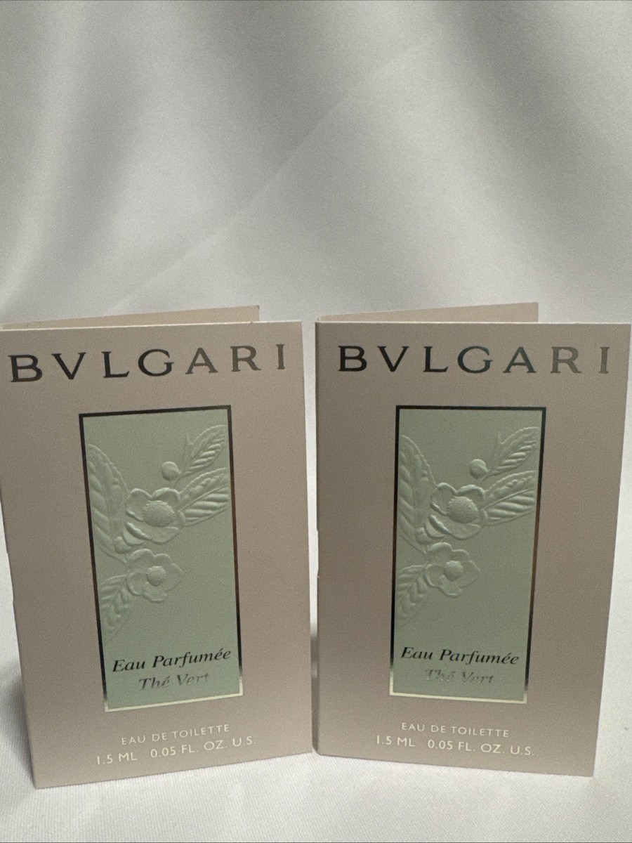 2 x NEW BVLGARI Eau Parfumee The Vert Eau de Toilette 1.5ml/0.05