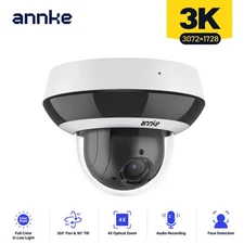 ANNKE 5MP POE Security IP Camera PTZ 4x Zoom Audio Recording Color Night Vision