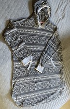 SIMPLY VERA Vera Wang Gray Hoodie Sweater Dress with Hoodie sz L