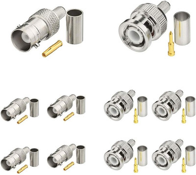 BNC Crimp Connectors Kit - BNC Male & Female Crimp Solder Attachment Connector K