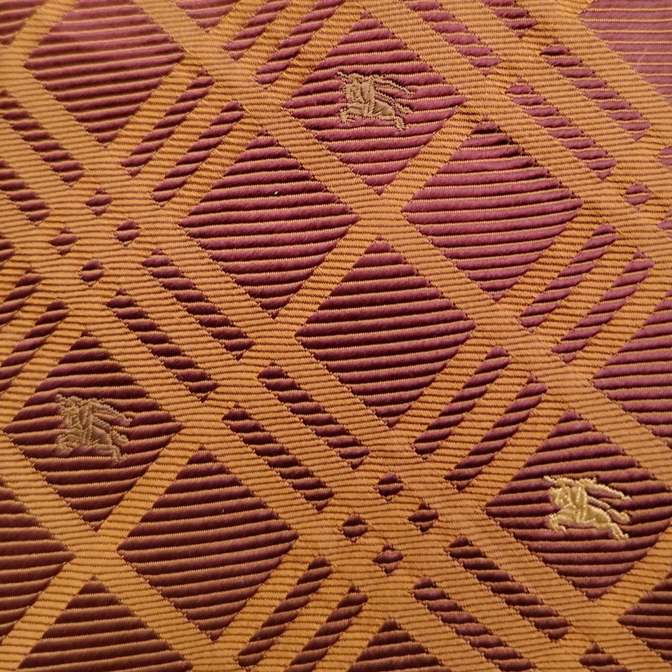 Corbata de lujo de diseñador de seda tejida Burberry London patrón de cuadros de caballero corbata para hombre Foto 2 de 4