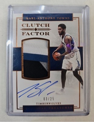 2016-17  National Treasures 10 Clutch factor Karl-Anthony Towns /25