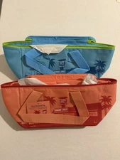 2025 NEW Trader Joe's Insulated Mini Cooler Bags Set of 2 (Light Blue And Peach)