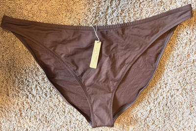 Skims Bikini Bottom Swim Suit Brown Size 4X NEW