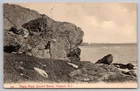 1907 Negro Head Second Beach Newport RI Postcard Mendon MA Postmark