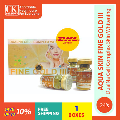 1 X Aqua Skin Fine Gold III 24's Anti Aging Whitening Serum NEW Original