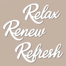 3 Pieces Bathroom Decor Wooden Bathroom Sign Relax Renew Refresh Sign (Black)