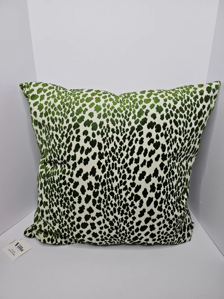 Villa By Noble Excellence Patrón Animal Relleno Euro Sham Verde Nuevo Foto 2 de 2