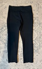 Spanx Women's Pull On Black Straight Leg Pants Medium Career Stretch Slimming