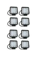 8X Fari 48W Quadrato Faretto Led Da Lavoro 16Led Da 3W Di Profondità Auto Barca