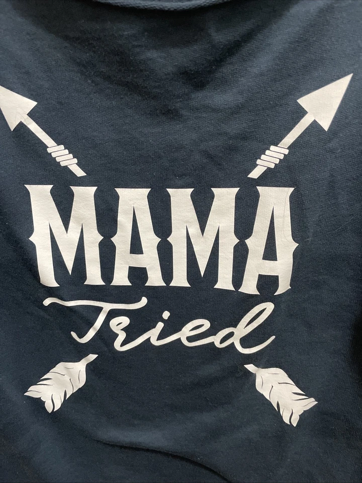 Next Level Mama Tried Gráfico Sudadera Azul Talla Grande Flechas Foto 2 de 4