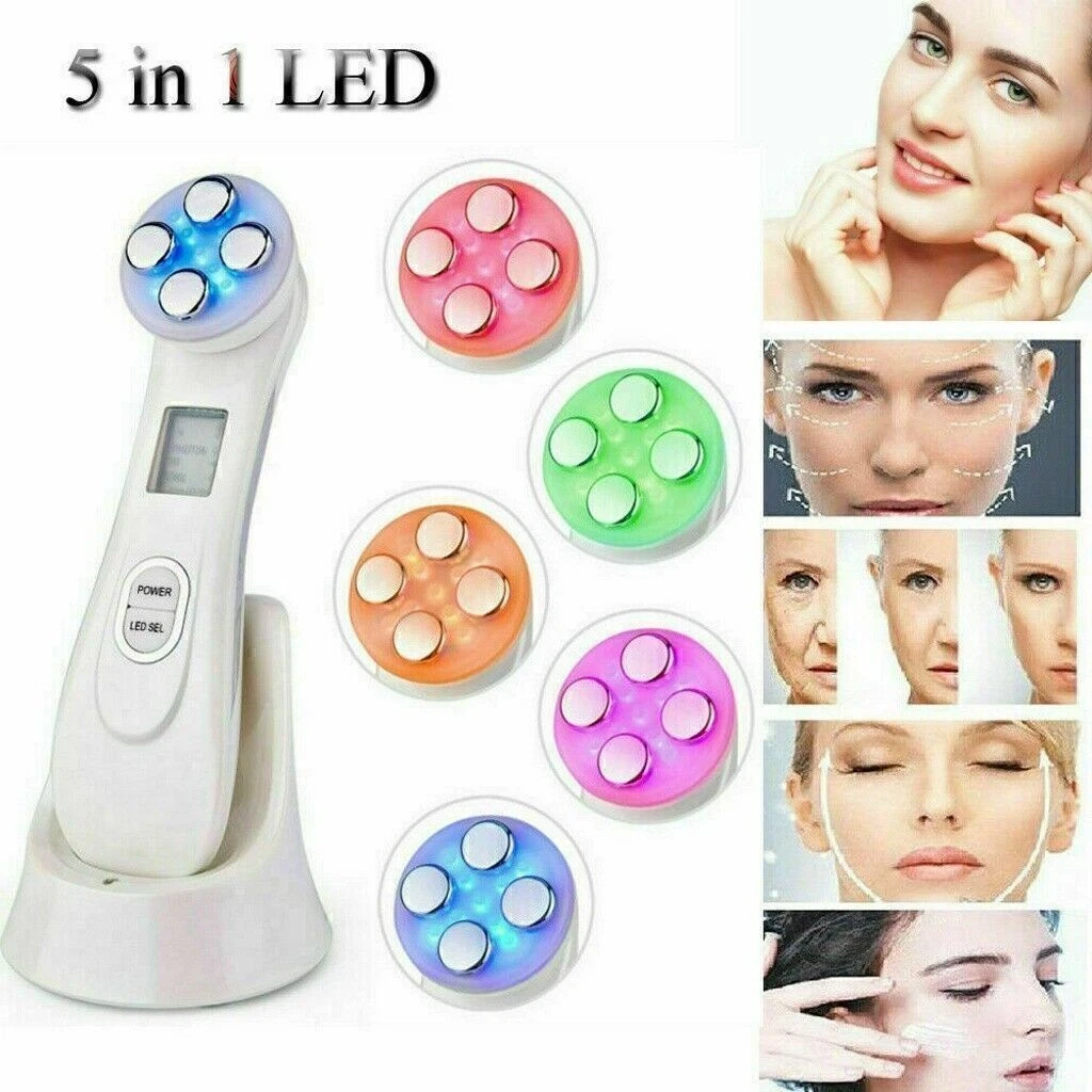 5 In 1 LED RF EMS Photon Therapy Rejuvenation Face Skin Care Spa Beauty Device