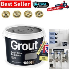 3-in-1 Waterproof Grout for Shower, Kitchen & Wall - 4.5kg Grey Formula