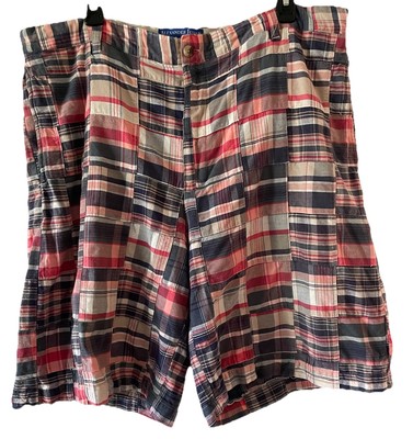Alexander Julian Madras Shorts Sz 40 India Cotton Patchwork Preppy Classic