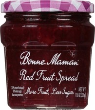 Bonne Maman Red Fruit Spread, Case of Six 11.8 Oz Glass Jars