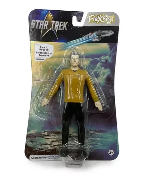 STAR TREK FLEXFIGS CAPTAIN PIKE 4.5"" ACTION FIGURE BRAND NEW