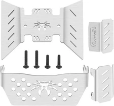 4Pieces ShareGoo Stainless Steel RC Skid Plate,RC Chassis Armor Protector... 