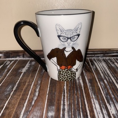 Signature Hipster Office Cat with Glasses Coffee Mug