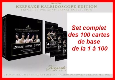 2024 Keepsake Bruce Lee 50TH Anniversary Komplettset mit 100 Basiskarten