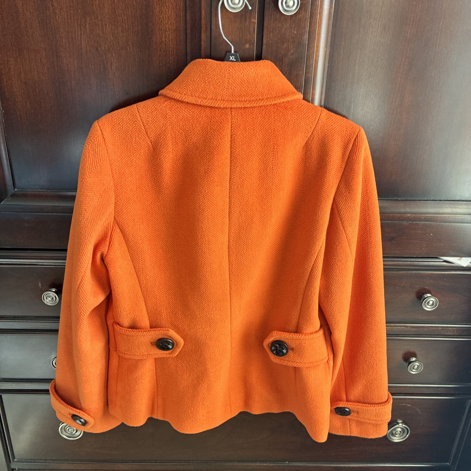 Talbots Orange Wool Basic Jacket Size 12 With Ove… - image 10