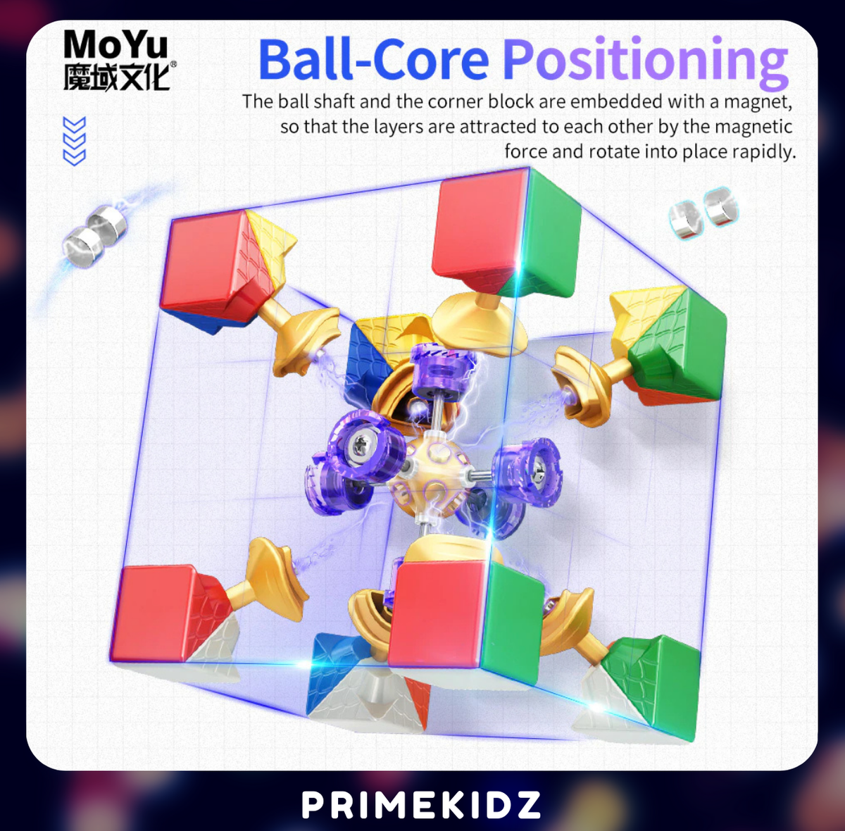 MoYu Super RS3M 2022 3x3 Magnetic Speed Cube - Stickerless Magic Puzzle Cube With MagLev System