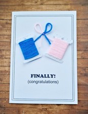 "Tied the Knot" handcrafted wedding card