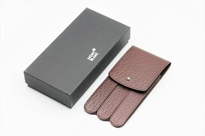 Montblanc Meisterstück Lederetui für 3 Schreibgeräte / Braun / NEU