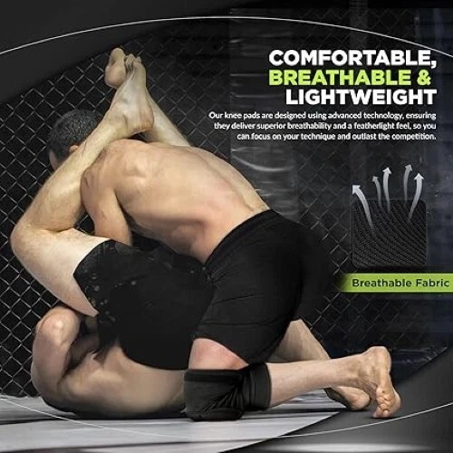 Rodilleras RDX para Kickboxing MMA y Entrenamiento Muay Thai, Almohadilla de Espuma Soporte Protector Foto 3 de 4