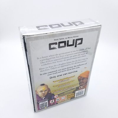 Coup (The Dystopian Universe) E Reformação De Uma Expansão) Jogo De Cartas  De Tabuleiro Em Inglês