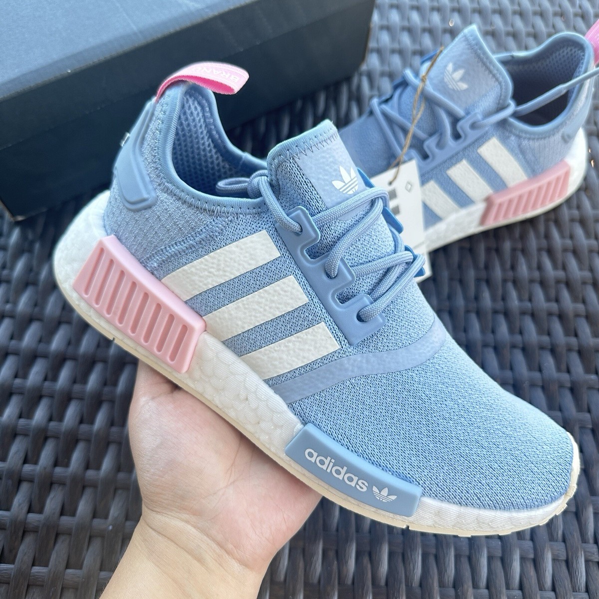 Adidas NMD_R1 Blue Pink Women's Athletic Shoes GV9185 Size